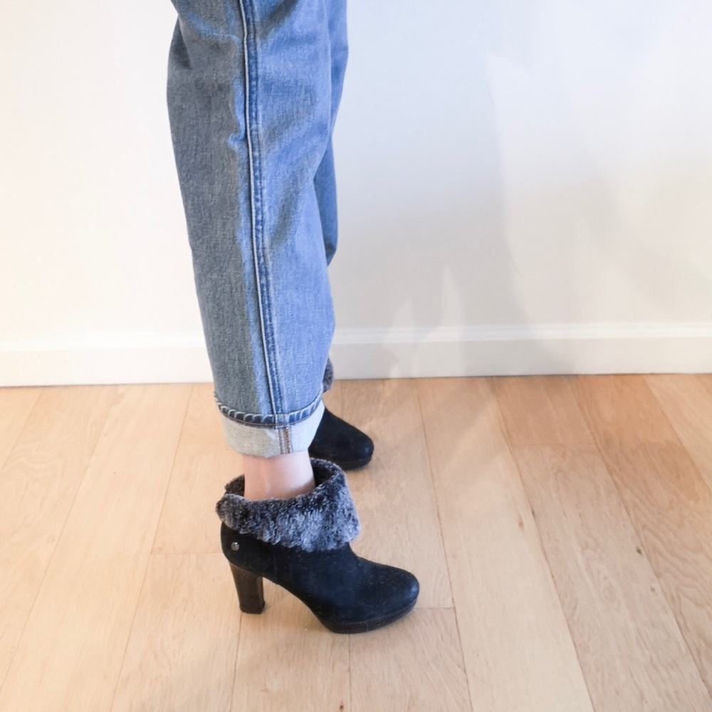 🆕 UGG black leather booties